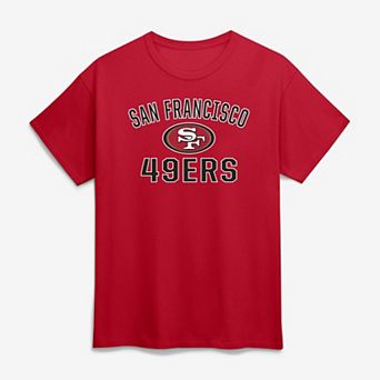 Men's Logo Athletic Cardinal San Francisco 49ers Cotton Victory Arch T-Shirt