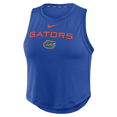 Women's Nike Royal Florida Gators One Dri-FIT Cropped Tank Top