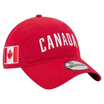 Men's New Era Red Canada Soccer 9TWENTY Country Dad Adjustable Hat