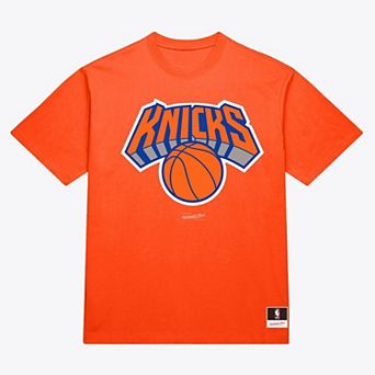 Men's Mitchell & Ness Orange New York Knicks Basic T-Shirt