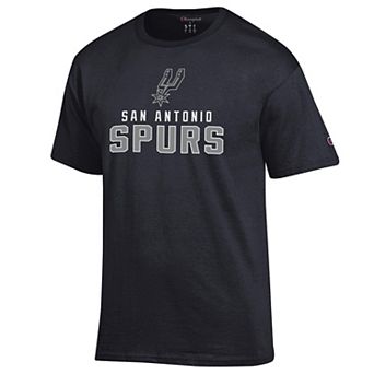 Men's Champion Black San Antonio Spurs Jersey Cotton T-Shirt