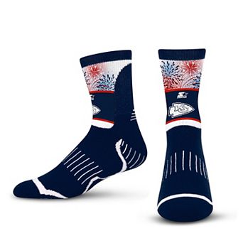 Unisex Starter Navy Kansas City Chiefs Americana Fireworks Quarter-Length Socks