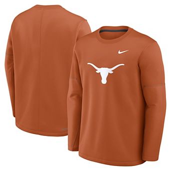 Men's Nike Texas Orange Texas Longhorns 2026 Sideline Coaches Therma-FIT Long Sleeve Top