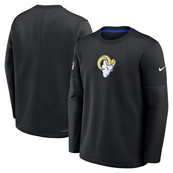Men's Nike Black Los Angeles Rams Sideline Coaches Team Present Midweight Therma-FIT Sweatshirt