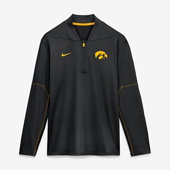 Men's Nike Black Iowa Hawkeyes 2026 Sideline Midweight Half-Zip Dri-FIT Pullover