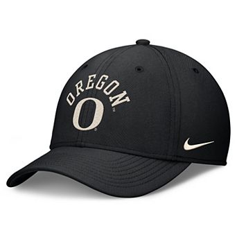Men's Nike Black Oregon Ducks Campus Prep Chained & Arched Swooshflex Flex Hat