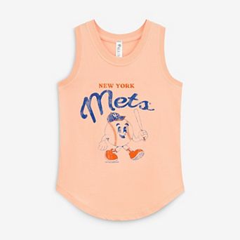 Youth Soft as a Grape Orange New York Mets Game Day Tank Top
