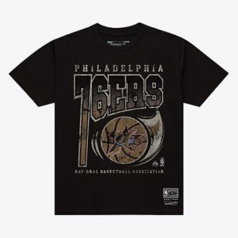 Men's Mitchell & Ness Black Philadelphia 76ers Ball Out T-Shirt