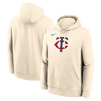 Men's Nike Cream Minnesota Twins Logo Club Fleece Hoodie