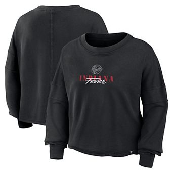 Women's Fanatics Black Indiana Fever Oversized Boxy Long Sleeve Top