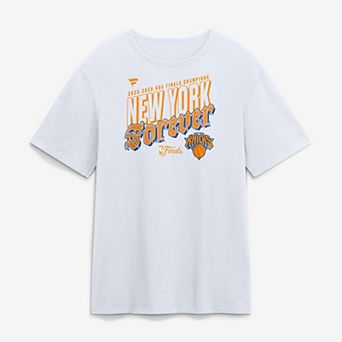 Men's Fanatics White New York Knicks 2026 NBA Finals Champions Big & Tall Hometown T-Shirt