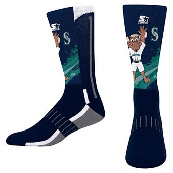 Youth Starter Navy Seattle Mariners Phenom Mascot Color Splash Crew Socks