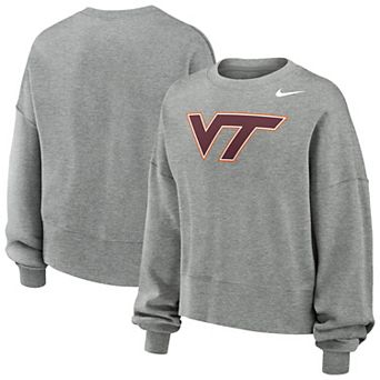 Women's Nike Gray Virginia Tech Hokies Phoenix Fleece Pullover Sweatshirt