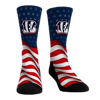 Unisex Rock Em Socks Cincinnati Bengals Patriotic Flag Crew Socks