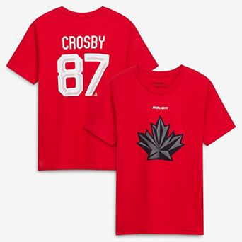 Youth Bauer Hockey Sidney Crosby Red 2026 Winter Olympics Name & Number T-Shirt
