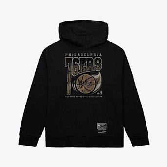 Men's Mitchell & Ness Black Philadelphia 76ers Ball Out Hoodie