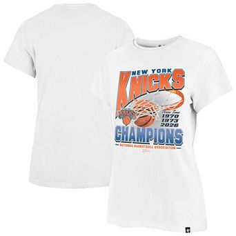 Women's '47 White New York Knicks Three-Time NBA Finals Champions Frankie T-Shirt