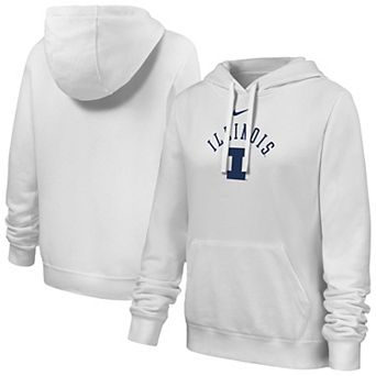 Women's Nike White Illinois Fighting Illini Club Fleece Hoodie