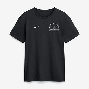 Men's Nike Black Los Angeles Dodgers Split Logo T-Shirt