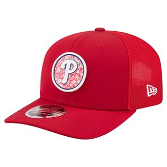 Men's New Era Red Philadelphia Phillies Floral Patch 9SEVENTY Adjustable Hat