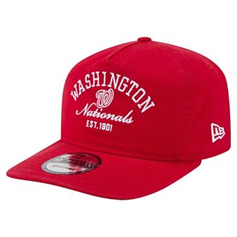 Men's New Era Red Washington Nationals Stacked 19TWENTY Adjustable Hat