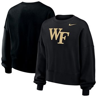 Women's Nike Black Wake Forest Demon Deacons Phoenix Fleece Pullover Sweatshirt