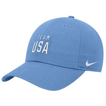 Men's Nike Light Blue Team USA Club Unstructured Adjustable Dri-FIT Hat