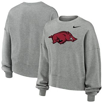 Women's Nike Gray Arkansas Razorbacks Phoenix Fleece Pullover Sweatshirt