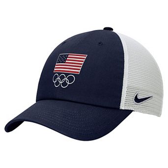 Men's Nike Navy/White LA28 Summer Olympics Club Trucker Adjustable Hat