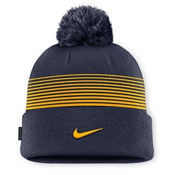 Unisex Nike Navy West Virginia Mountaineers 2026 On-Field Cuffed Knit Hat with Pom