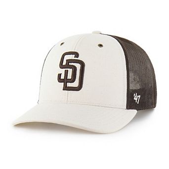 Men's Carhartt x '47 Natural/Brown San Diego Padres Undyed Trucker Adjustable Hat