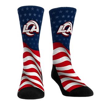 Unisex Rock Em Socks Los Angeles Rams Patriotic Flag Crew Socks
