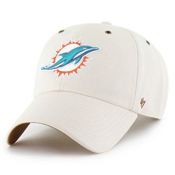 Men's Carhartt x '47 Natural Miami Dolphins Undyed Clean Up Adjustable Hat