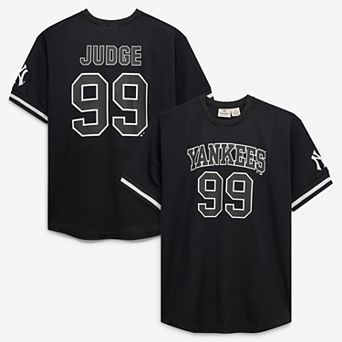 Men's Fanatics Aaron Judge Black/White New York Yankees Big & Tall Heavyweight Mesh Jersey