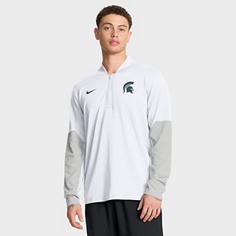 Men's Nike White Michigan State Spartans One Goal Performance Half-Zip Pullover