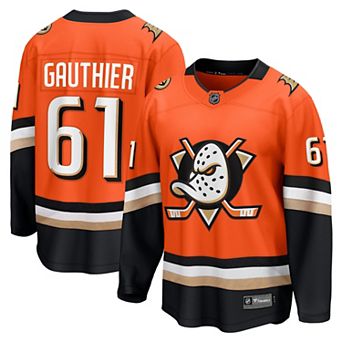 Men's Fanatics Cutter Gauthier Orange Anaheim Ducks Home Breakaway Jersey