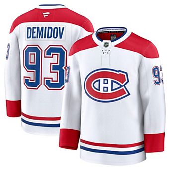 Men's Fanatics Ivan Demidov White Montreal Canadiens Away Premium Jersey