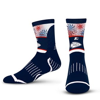 Youth Starter Navy Kansas City Chiefs Americana Firework Crew Socks