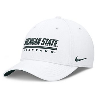 Men's Nike White Michigan State Spartans Game Day Rise Swooshflex Hat
