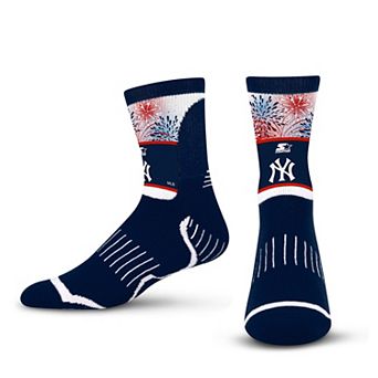 Unisex Starter Navy New York Yankees Americana Fireworks Quarter-Length Socks