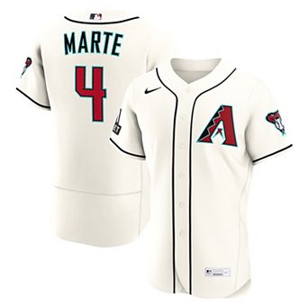 Men's Nike Ketel Marte Cream Arizona Diamondbacks Home Authentic Sponsor Patch Jersey