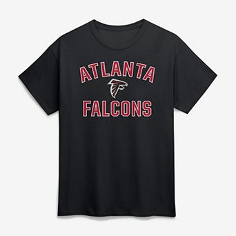 Men's Logo Athletic Black Atlanta Falcons Cotton Victory Arch T-Shirt