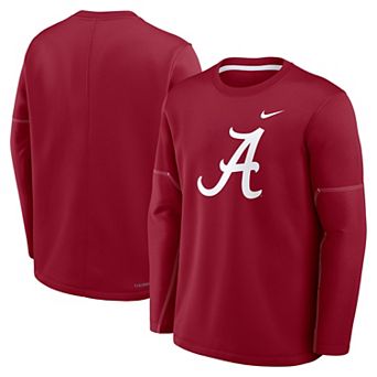 Men's Nike Crimson Alabama Crimson Tide 2026 Sideline Coaches Therma-FIT Long Sleeve Top