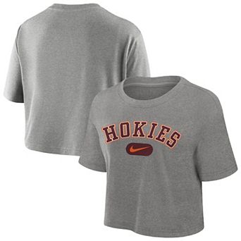 Women's Nike Gray Virginia Tech Hokies Dri-FIT Cropped T-Shirt