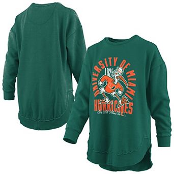 Women's Pressbox Green Miami Hurricanes Blitz Long Sleeve T-Shirt