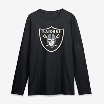 Men's Logo Athletic Black Las Vegas Raiders Primary Logo Long Sleeve T-Shirt