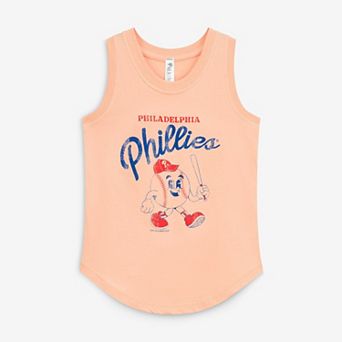 Youth Soft as a Grape Orange Philadelphia Phillies Game Day Tank Top