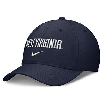 Men's Nike Navy West Virginia Mountaineers Rise On-Field SwooshFlex Dri-FIT Flex Hat