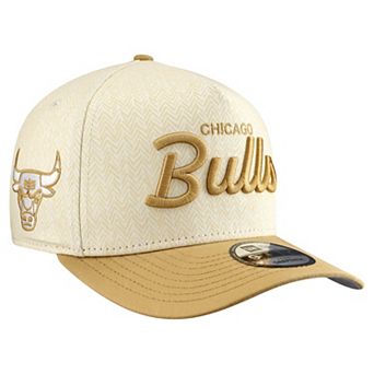 Men's New Era Cream Chicago Bulls Herringbone 9FIFTY A-Frame Snapback Hat