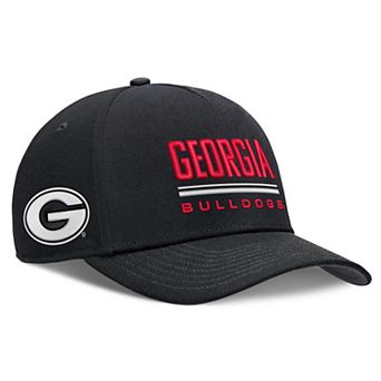 Men's Nike Black Georgia Bulldogs 2026 Sideline Dri-FIT Rise Adjustable Hat